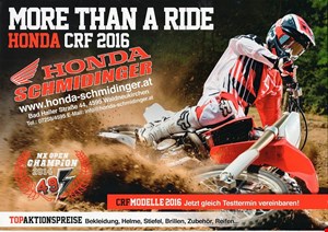 TESTTAG Honda CRF 2016 ORT im Innkreis 5.9.2015