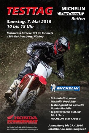 Reifentesttag Michelin Starcross 5 am 7.5. Ort im Innkreis